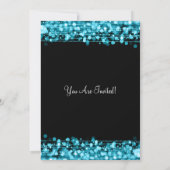 Elegant Couples Shower Party Sparkles Turquoise Kaart (Achterkant)