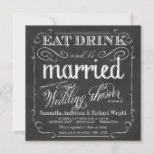 Elegant Couple's Wedding Shower Invitations Kaart (Voorkant)