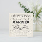 Elegant Couple's Wedding Shower Invitations Kaart (Staand voorkant)