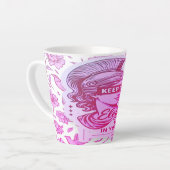 Elegant Courage Latte Mok voor Vrouwen Inspirerend (Linkerhoek)