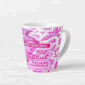 Elegant Courage Latte Mok voor Vrouwen Inspirerend (Rechterhoek)