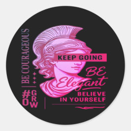 Elegant Courage Sticker voor Vrouwen | Inspirerend