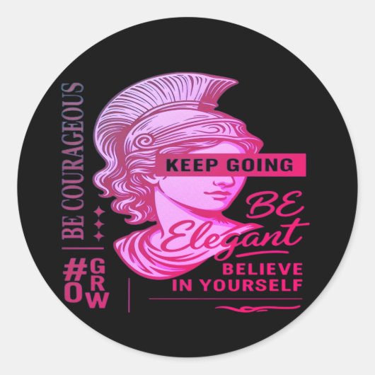 Elegant Courage Sticker voor Vrouwen | Inspirerend (Voorkant)
