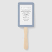 Elegant Couture | Dusty Blue Wedding Handwaaier (Achterkant)