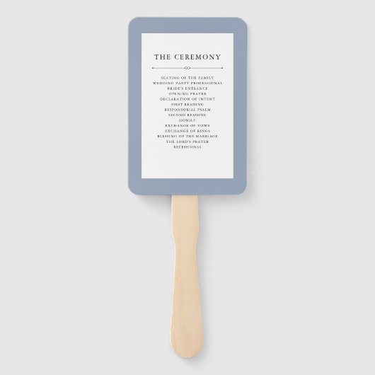 Elegant Couture | Dusty Blue Wedding Handwaaier (Achterkant)