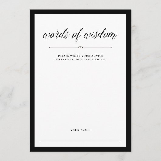 Elegant Couture | Kaart advies Vrijgezellenfeest (Voorkant)