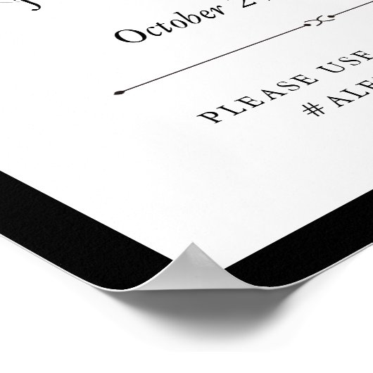 Elegant Couture | Onthaal rond zwart-wit Poster (Hoek)