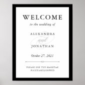Elegant Couture | Onthaal rond zwart-wit Poster (Voorkant)