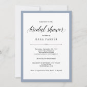 Elegant Couture | Stustblauw Vrijgezellenfeest Kaart (Voorkant)