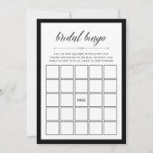 Elegant Couture | Vrijgezellenfeest Bingo Game Kaart (Voorkant)