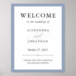 Elegant Couture | Welkom Dusty Blue Wedding Poster