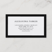 Elegant Couture | Zwart-wit Visitekaartje (Achterkant)