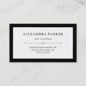 Elegant Couture | Zwart-wit Visitekaartje (Voorkant)