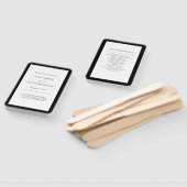 Elegant Couture | Zwarte en witte bruiloft Handwaaier (Niet-gemonteerd)