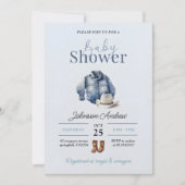 Elegant Cowboy Baby shower uitnodiging (Voorkant)