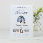 Elegant Cowboy Baby shower uitnodiging (Staand voorkant)