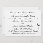 Elegant Cowboy Pet Geel Rose bruiloft uitnodiging (Achterkant)