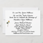 Elegant Cowboy Pet Geel Rose bruiloft uitnodiging (Achterkant)