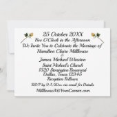 Elegant Cowboy Pet Geel Rose bruiloft uitnodiging (Achterkant)