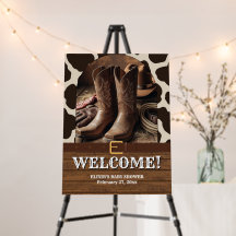 Elegant Cowgirl Boots Baby Shower
