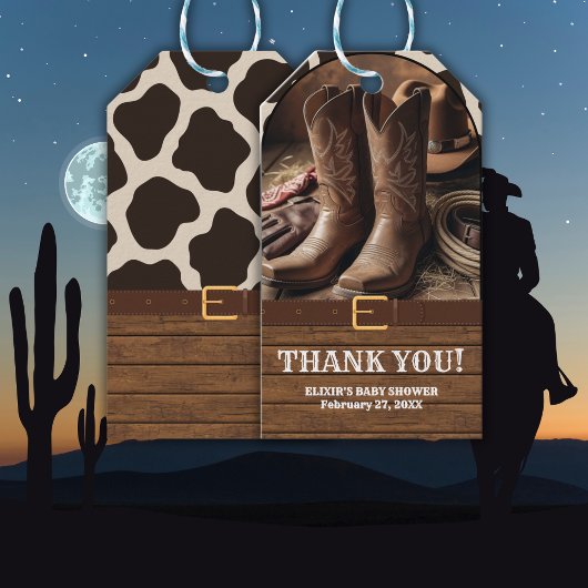 Elegant Cowgirl Boots Baby Shower Cadeaulabel