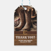 Elegant Cowgirl Boots Baby Shower Cadeaulabel (Voorkant)