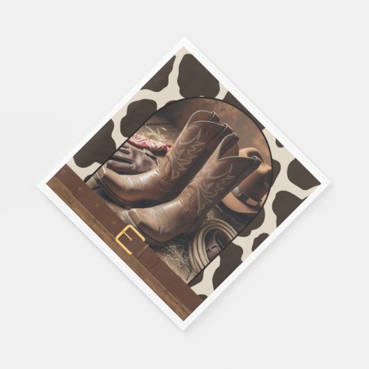 Elegant Cowgirl Boots Baby Shower Servet (Hoek)