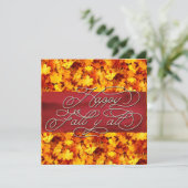 Elegant Cozy Autumn Vibes Quote Happy Herfst Y Kaart (Staand voorkant)