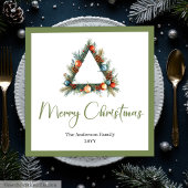 Elegant Cozy Boho Scandinavian Pine Wreath Dinner Servet