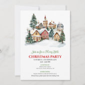 Elegant cozy holiday scene Christmas dinner invite Kaart (Voorkant)