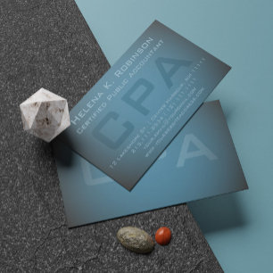 Elegant CPA Certified Public Accountant Blauwgroen Visitekaartje