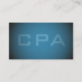 Elegant CPA Certified Public Accountant Blauwgroen Visitekaartje (Achterkant)