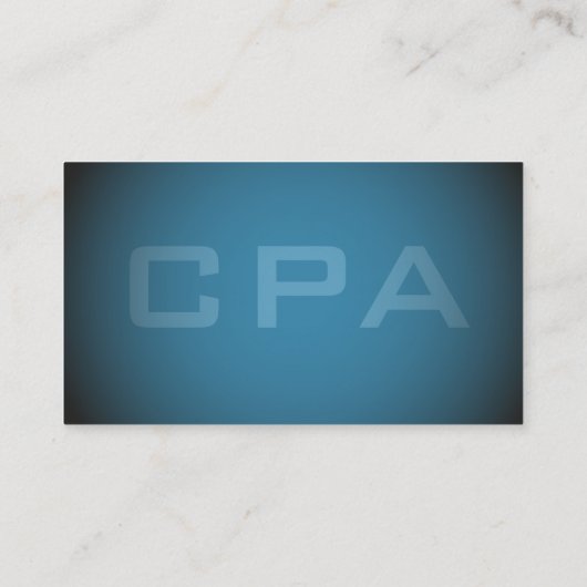 Elegant CPA Certified Public Accountant Blauwgroen Visitekaartje (Achterkant)