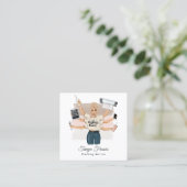 Elegant Crafting Queen Branding Design Vierkante Visitekaartje (Staand voorkant)