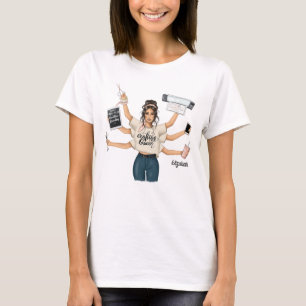 Elegant Crafting Queen Branding T-shirt