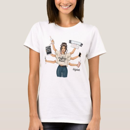 Elegant Crafting Queen Branding T-shirt (Voorkant)