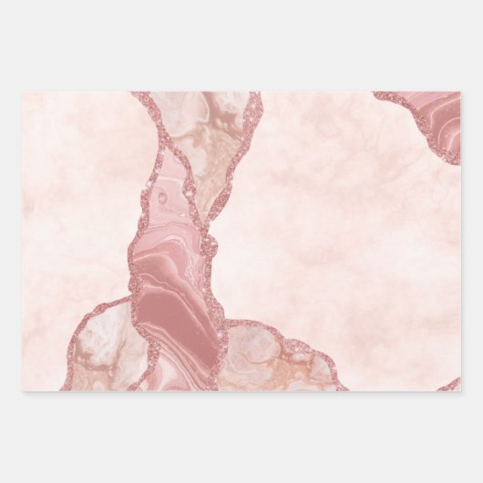 Elegant cram Blush roze geode Inpakpapier Vel (Voorkant 2)