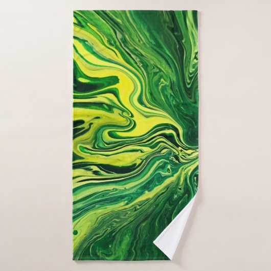 Elegant Crazy Agate 5 - Green Yellow Badhanddoek (Badhanddoek)