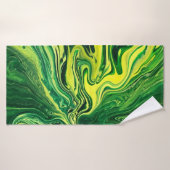 Elegant Crazy Agate 5 - Green Yellow Badhanddoek (Badhanddoek)