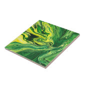 Elegant Crazy Agate 5 - Green Yellow Tegeltje (Zijkant)