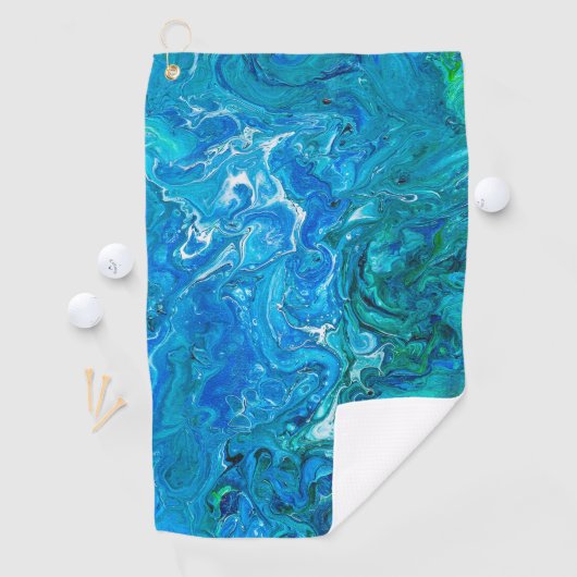 Elegant Crazy Lace Agate 2 - Blue Aqua Golfhanddoek (Insitu)