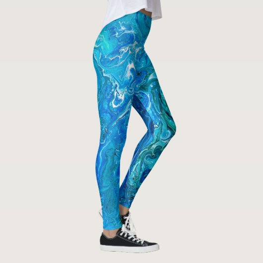 Elegant Crazy Lace Agate 2 - Blue Aqua Leggings (Rechts)