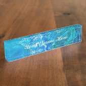 Elegant Crazy Lace Agate 2 - Blue Aqua Naambordje (Zijkant)