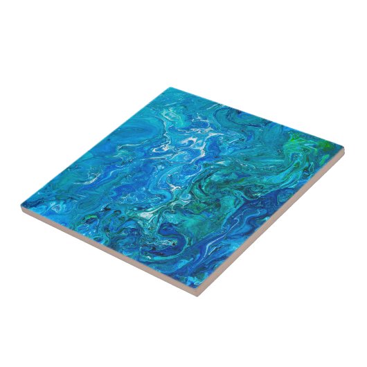 Elegant Crazy Lace Agate 2 - Blue Aqua Tegeltje (Zijkant)