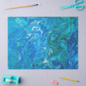 Elegant Crazy Lace Agate 2 - Blue Aqua Tissuepapier (Craft)