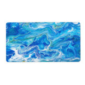 Elegant Crazy Lace Agate 6 - Ocean Blue Etiket (Voorkant)