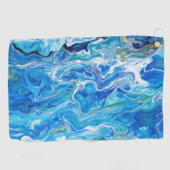 Elegant Crazy Lace Agate 6 - Ocean Blue Golfhanddoek (Horizontaal)