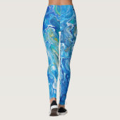 Elegant Crazy Lace Agate 6 - Ocean Blue Leggings (Achterkant)