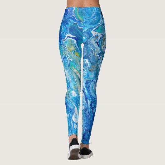 Elegant Crazy Lace Agate 6 - Ocean Blue Leggings (Achterkant)