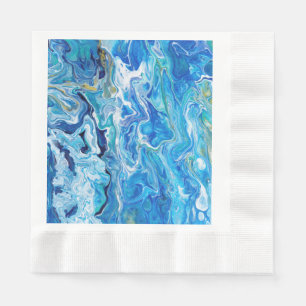 Elegant Crazy Lace Agate 6 - Ocean Blue Servet